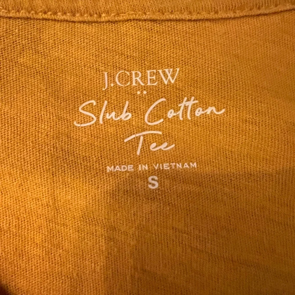 J. Crew Yellow V Neck Slub Cotton Tee - Picture 6 of 7